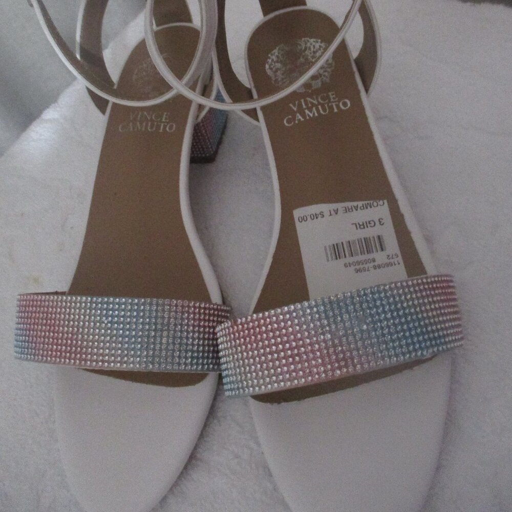 Vince Camuto Open Toe Shoes-Girls Size 3 ( Multi-Color)